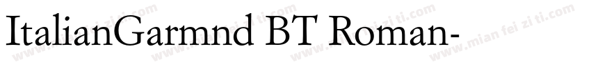 ItalianGarmnd BT Roman字体转换